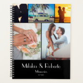 Moderne foto Huwelijk Huwelijksreis Keepsake Planner (Voorkant)