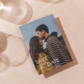 Moderne foto-huwelijk & minimalistische 'Save the  Kaart