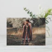 Moderne foto-huwelijk template Save the Date-postk Save The Date (Staand voorkant)