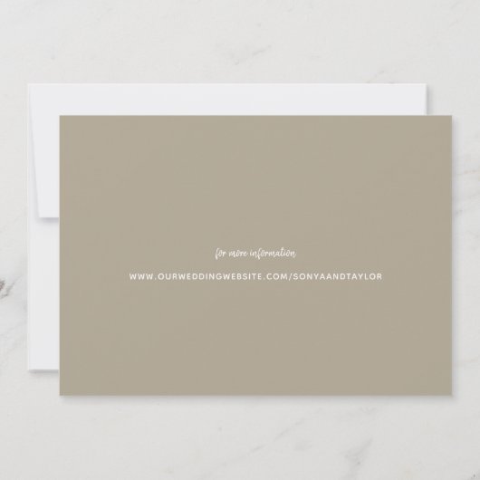 Moderne foto-huwelijk template Save the Date-postk Save The Date (Achterkant)