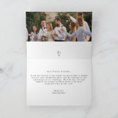 Moderne foto-huwelijks kalligrafie script bedankkaart (Binnen)