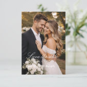 "Moderne foto-huwelijkskaart Save Flat Save The Da Date (Staand voorkant)