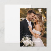 "Moderne foto-huwelijkskaart Save Flat Save The Da Date (Voorkant / Achterkant)