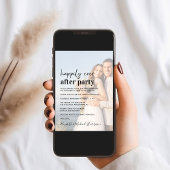 Moderne foto-huwelijksreceptie uitnodiging