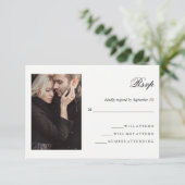 Moderne foto | Huwelijksreis RSVP (Staand voorkant)