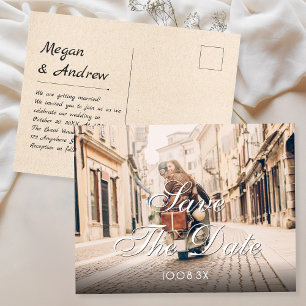 Moderne  foto huwelijksuitnodiging briefkaart