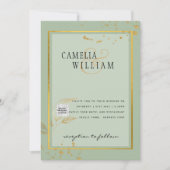 Moderne FOTO Huwelijksuitnodiging QR CODE Rsvp Gro Kaart (Voorkant)