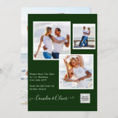 Moderne FOTO Huwelijksuitnodiging QR CODE Rsvp Gro Kaart (Voorkant / Achterkant)