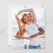 Moderne FOTO Huwelijksuitnodiging QR CODE RSVP Kan (Achterkant)