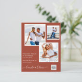 Moderne FOTO Huwelijksuitnodiging QR CODE RSVP Kan (Staand voorkant)