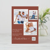 Moderne FOTO Huwelijksuitnodiging QR CODE RSVP Kan Kaart (Staand voorkant)