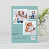 Moderne FOTO Huwelijksuitnodiging QR CODE RSVP TEA Kaart (Staand voorkant)