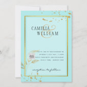 Moderne FOTO Huwelijksuitnodiging QR CODE RSVP TEA Kaart (Voorkant)