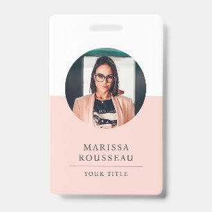 Moderne foto ID-badge minimalistische bedrijfs-QR Badge