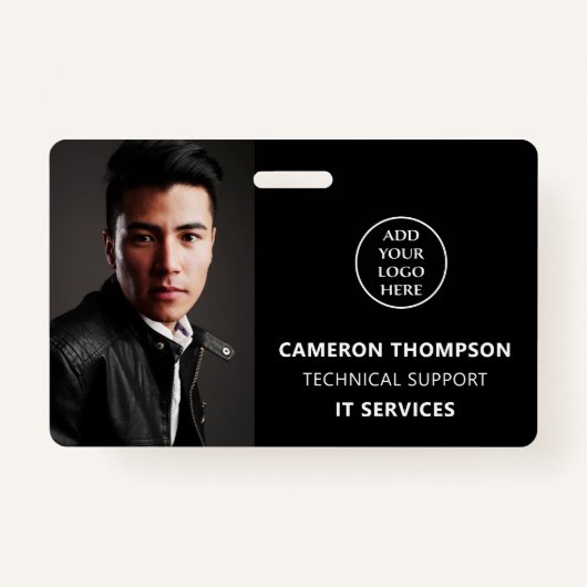 Moderne foto-ID Personeel Naam Taak Titel Bedrijfs Badge (Voorkant)