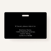 Moderne foto-ID Personeel Naam Taak Titel Bedrijfs Badge (Achterkant)