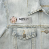 Moderne foto-id Silver Naamplaatje (In situ)