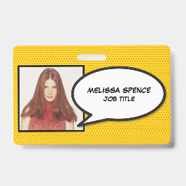 Moderne foto-ID Speech Bubble-id Badge