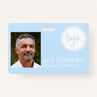MODERNE FOTO IDENTIFICATIE BUSINESS LOGO BLUE BADGE