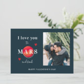 Moderne foto Ik hou van je Fijne Valentijnsdag Feestdagenkaart (Staand voorkant)