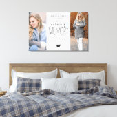 Moderne foto in liefdevol geheugen canvas afdruk (Insitu (Slaapkamer))