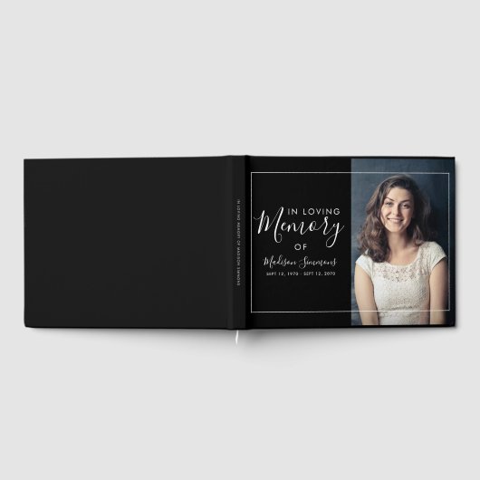Moderne foto in liefdevolle herinnering aan begraf gastenboek (Volledig)