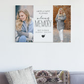 Moderne foto in liefdevolle herinnering eerbetoon canvas afdruk