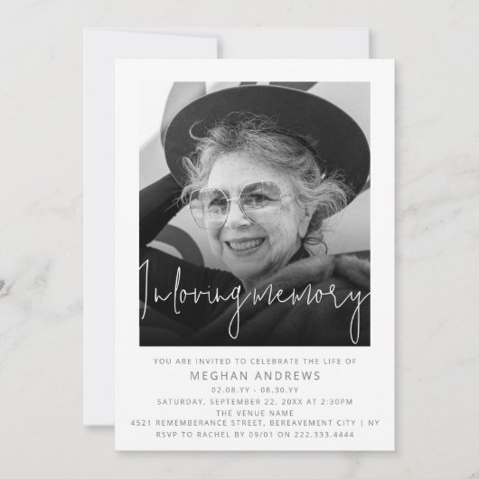 Moderne foto in liefdevolle herinnering kaart (Voorkant)