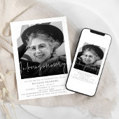 Moderne foto in liefdevolle herinnering kaart