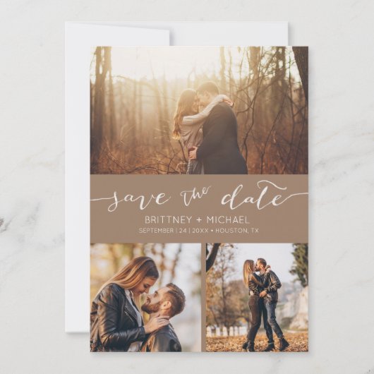 Moderne foto-inkeping opslaan Datum Aankondiging (Voorkant)