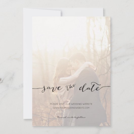 Moderne foto-inkeping opslaan Datum Aankondiging (Achterkant)