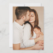 Moderne foto-inklage geboortetekaart kaart (Achterkant)