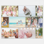 Moderne foto-inklage-masonry-stijl grijs fleece deken (Voorkant (Horizontaal))