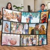 Moderne foto-inklage masonry Style Black Fleece Deken