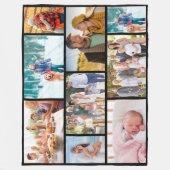 Moderne foto-inklage masonry Style Black Fleece Deken (Voorkant)