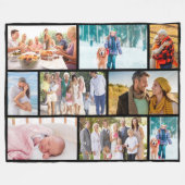 Moderne foto-inklage masonry Style Black Fleece Deken (Voorkant (Horizontaal))