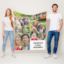 Moderne foto-inklage naam vleece Blanket