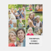 Moderne foto-inklage naam vleece Blanket Fleece Deken (Voorkant)