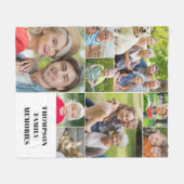 Moderne foto-inklage naam vleece Blanket Fleece Deken (Voorkant (Horizontaal))