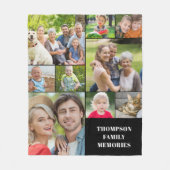 Moderne foto-inklage naam vleece Blanket Fleece Deken (Voorkant)