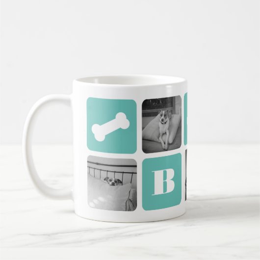 Moderne foto-inklage op foto van Pet Koffiemok (Links)