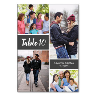Moderne foto-inkuiling bruilottnummer kaart