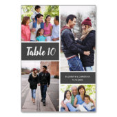 Moderne foto-inkuiling bruilottnummer kaart (Achterkant)