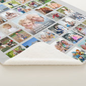 Moderne foto-inkuilmonogram op maat sherpa deken (3/4)