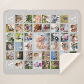 Moderne foto-inkuilmonogram op maat sherpa deken (Voorkant (horizontaal))