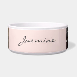 Moderne foto-inkuilpatroon Blush roze Voerbakje