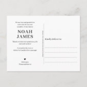 Moderne foto-inkuilraster geboorte aankondigingskaart (Achterkant)