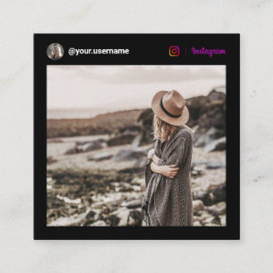 Moderne foto Instagram sociale media minimaal zwar Contactkaartje