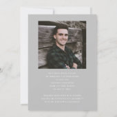 Moderne foto jongen afstuderen  aankondiging (Achterkant)