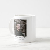 Moderne Foto Jongen Afstuderen Koffiemok (Voorkant links)